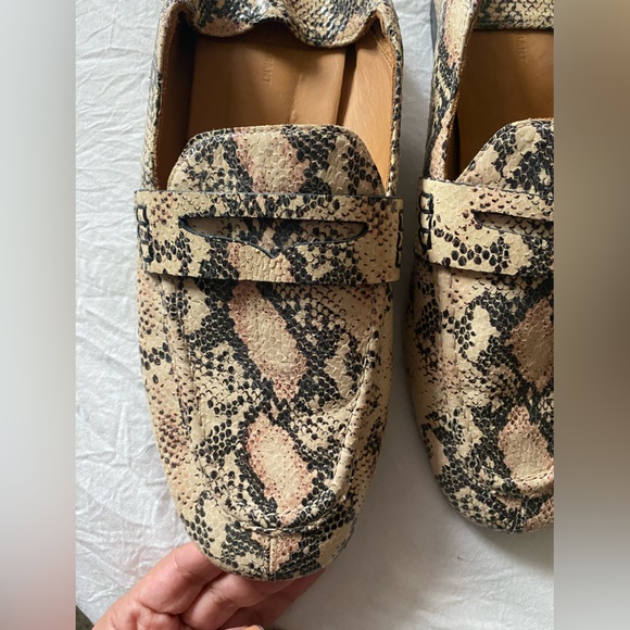 Isabel Marant Fezzy Snakeskin Embossed Leather Convertible Penny Loafer Mules 39 - Picture 2 of 12